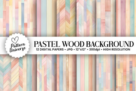 12 Pastel Wooden Seamless Backgrounds for Modern Crafters