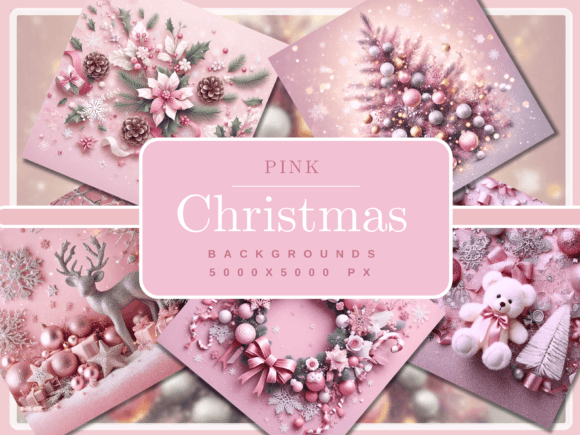 50 Elegant Pink Christmas Backgrounds for Modern Holiday Design