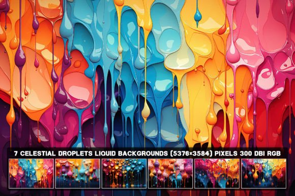 7 Abstract Whimsical Drips Backgrounds: Infuse Creativity