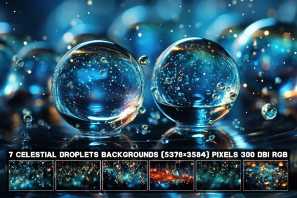 7 Celestial Droplets Backgrounds: A Designer's Guide to Cosmic Texture
