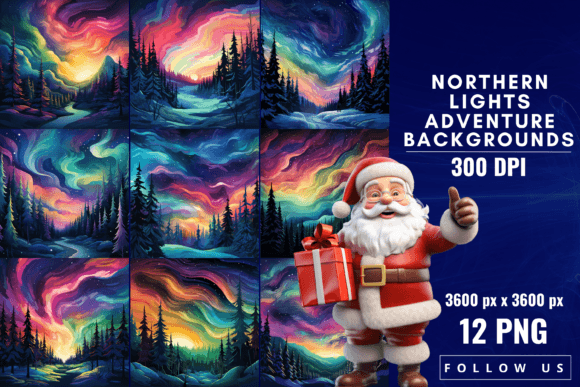 Capture the Arctic Glow with Northern Lights Adventure Backgrounds