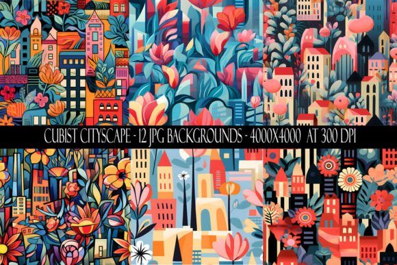 Cubist Cityscape Backgrounds: A Designer's Urban Toolkit