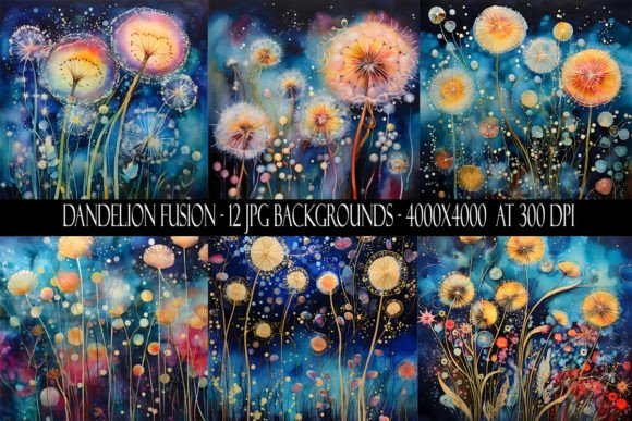 Dandelion Fusion Backgrounds: Elevate Your Designs