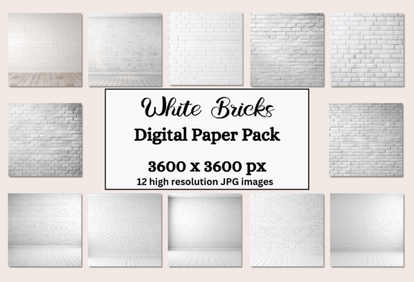 Elevate Your Designs with White Bricks Texture Backgrounds