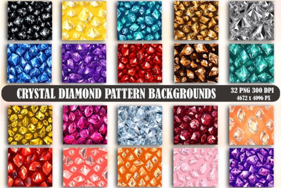 Elevate Your Projects with Crystal Diamond Pattern Backgrounds