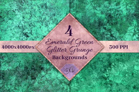 Emerald Green Glitter Grunge Backgrounds: Bold Texture for Digital Projects