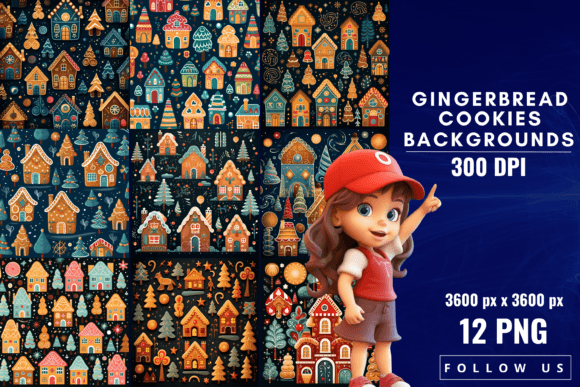 Gingerbread Cookies Backgrounds: A Designer's Holiday Toolkit