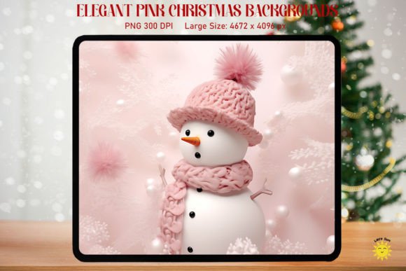 Revamp Your Holiday Aesthetic with Elegant Pink Snowman Xmas Backgrounds