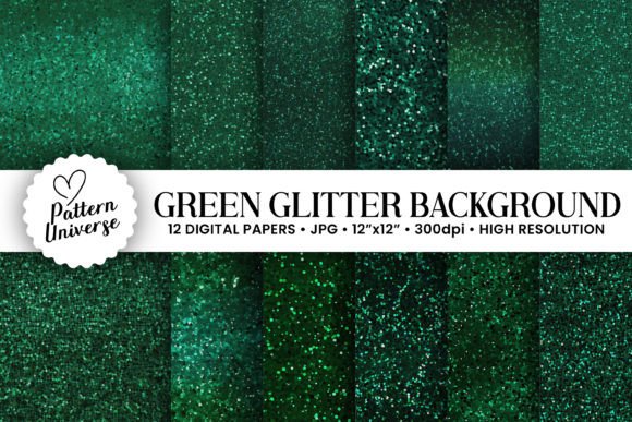 Sparkle with Purpose: Green Glitter Seamless Backgrounds