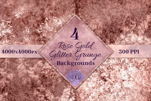 The Allure of Rose Gold Glitter Grunge Backgrounds in Modern Design