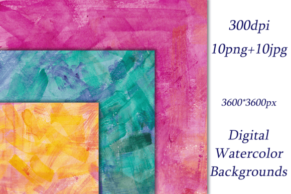 Transform Your Projects with Digital Watercolor Bright Backgrounds