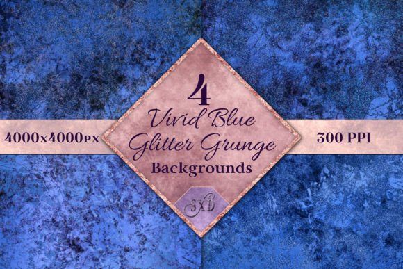 Unleash Creative Energy with Vivid Blue Glitter Grunge Backgrounds